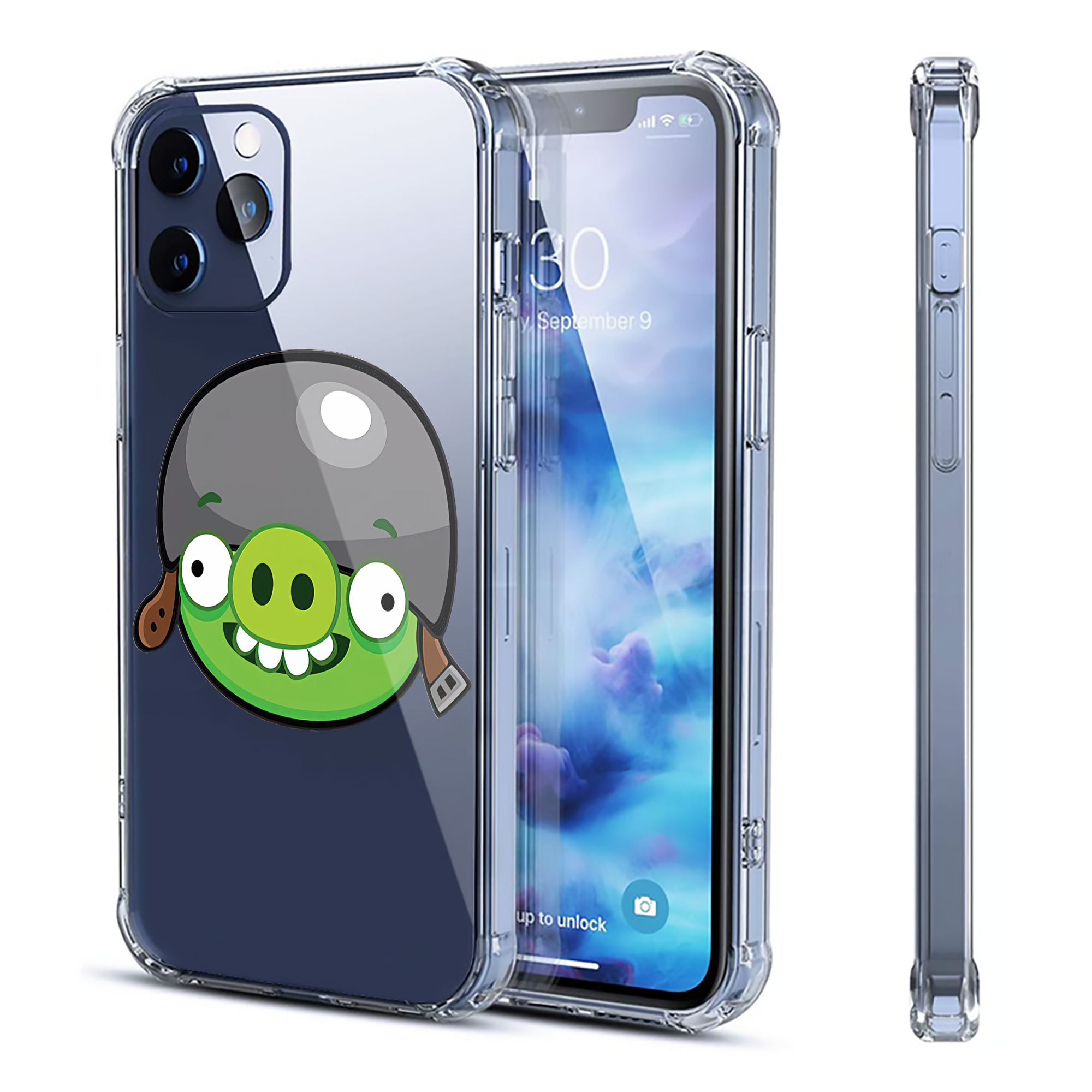（画像用） Angry Birds アングリーバード 【iPhone 12シリーズ対応】透明スマホケース（クリアソフトケース）